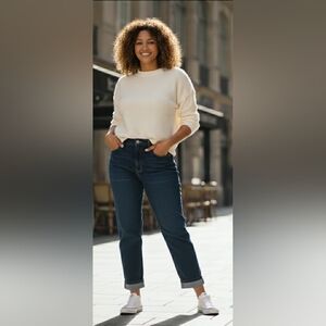 Jeans 24W Cropped Dark Wash Soft Sculpt Slimming Fall Cotton Spandex New